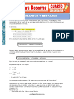 Adelantos y Retrazos para Cuarto de Secundaria