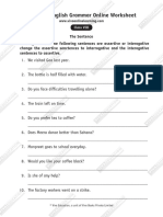 Everyday English Grammar Online Worksheet