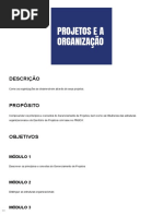 Projetos e A Organização