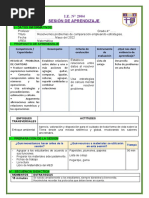 Sesion de Matematica Resolvemos Problemas de Comparacion