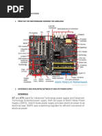 Name: Abiodun Abayomi Toheeb Course: Com126 1. Print Out The Motherboard Showing The Labellings