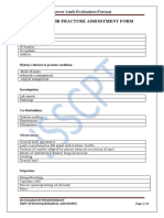 Lower Limb Evaluation Format Lower Limb Fracture Assesstment Form