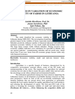 Tendencies in Variation of Econ Viability of Farms in Lithuania 2011 15p SK