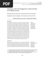 ACEVEDO PERALTA. Sinergias Entre Investigación e Intervención en Trabajo Social.