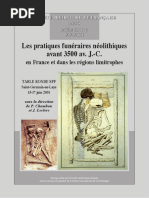 Les Pratiques Funéraires Néolithiques Avant 3500 Av J-C en France Et Dans Les Régions Limitrophes