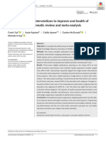 Health Promotion Interventions To Improve Oral Health of Adolescents: A Systematic Review and Meta-Analysis