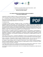 Processo Seletivo Agir 2022 - Edital 048