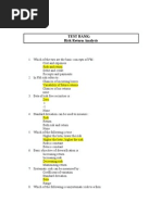 Test Bank: Risk Return Analysis