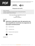 Competência Socioemocional - Atividade Avaliativa - Passei Direto