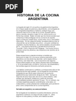 Historia de La Cocina Argentina