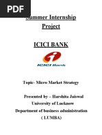 Summer Internship Project Icici Bank