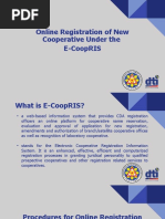 Online Registration of New Cooperative Under The E-Coopris