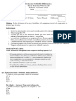 Evaluación Final de Nivel Matemática - 8°básico