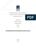 Relatório2 - Analitica - III - Determinação Gravimetrica de Sulfato