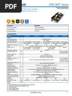 ZWS-BAF Series: 50W To 300W Single Output Power Supplies, Low Cost & High Reliability Worldwide Use