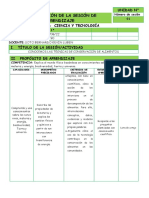 Esquema de Sesion de Aprendizaje