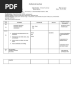 Planilla de Planificacion Diaria de Educacion Fisica de Nive Secundario