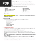 Materials Management in Project Planning