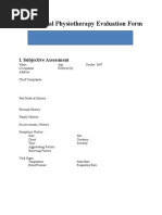 Neurological Physiotherapy Evaluation Form (IHS)