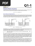 IPhO20211 T1-T3 Planetary Physics, Electrostatic Lens, Particles and Waves