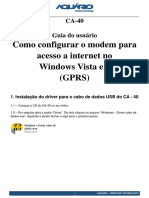 Configuração Do Driver e Modem - CA-40 - Windows Vista e 7