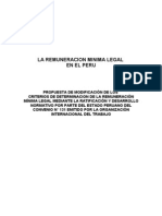 La Remuneracion Minima Legal en El Peru - Criterios de Determinacion