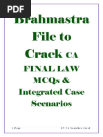 Brahmastra File To Crack: Ca Final Law Mcqs & Integrated Case Scenarios