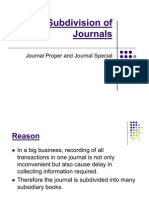 Subdivision of Journals