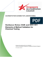 Guidance Notes C&B and ENV 001: Elements of Method Validation For Chemical Testing