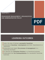 Franchisor Management: Organization and Administrative Policy