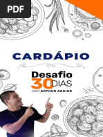 Cardápio Arthur Aguiar - 2022