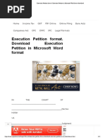 Execution Petition Format - Execution Petition in Microsoft Word Format Download