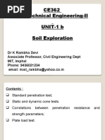 CE362 Geotechnical Engineering-II UNIT-1 B Soil Exploration