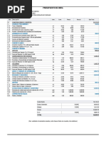 Presupuesto Cobertizo