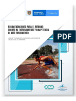 2839 Recomendaciones para El Retorno Seguro Al Entrenamiento y Competencia de Alto Rendimiento Chile Colombia