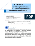 Aralin 4 Mga Proyekto NG Pamahalaan Tungo Sa Kagalingang Pambayan at Pambansang Kaunlaran