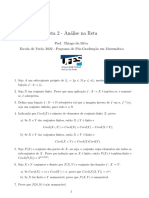 Lista 02 - Exercícios Análise Na Reta