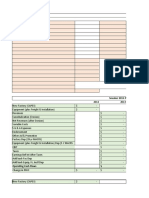 Sneaker 2013 Projected Cash Flow Statements