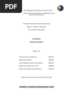 Lab Report-Aspirin Synthesis