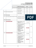 4 Technical Data 2011: 4.1 Test and Adjustment Data