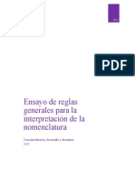 Ensayo de Reglas Generales para La Interpretación de La Nomenclatura