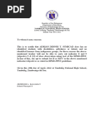 Republic of The Philippines Department of Education Division of Zamboanga Del Sur Lower Lodiong, Tambulig, Zamboanga Del Sur School Year 2021-2022