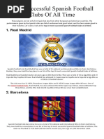 Most Successful Spanish Football Clubs of All Time