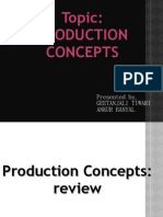 Topic: Production Concepts:, Presented by Geetanjali Tiwari Ankur Banyal