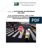 Plan de Actividades en Seguridad Vial 2020 - Colegios Seguros