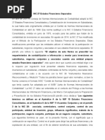 NIC 27 Estados Financieros Separados