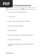 Evaluación - Nom-005-Stps-1998