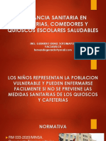 Vigilancia Sanitaria de Elaboracion de Alimentos en Quioscos y Comedores Escolares