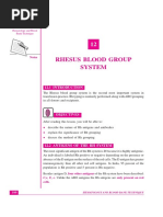 Rhesus Blood Group System: Notes