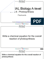 Flashcards - Topic 5.1-5.8 Photosynthesis - Edexcel IAL Biology A-Level